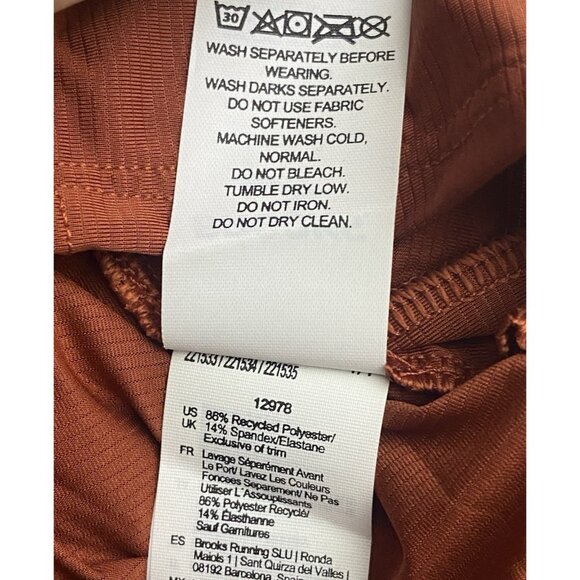 Brooks Women Size Large Copper Sprint Free Long Sleeve Top Breathable Recycled - Picture 7 of 8